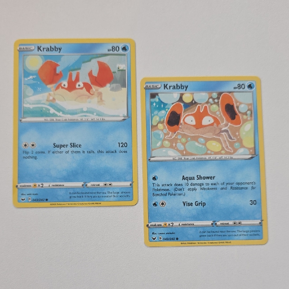 Pokemon Krabby Trading Cards